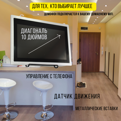 Домофон цветной KubVision 95103H Серебро WIFI